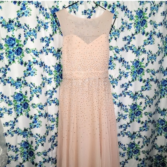 🆕Plus 1X 2X 3X Blush Pink Peach PROM Formal Dress - Picture 2 of 5